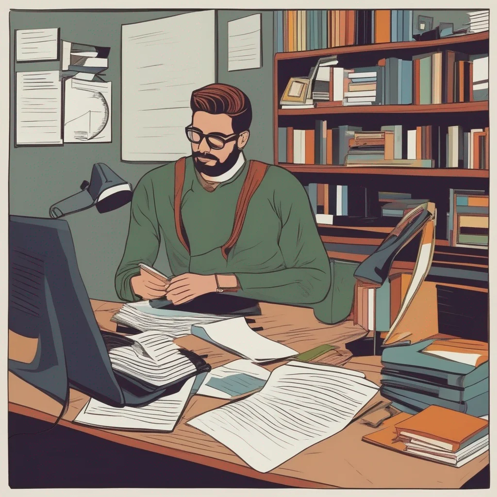 Guy Doing Essay Preparation
