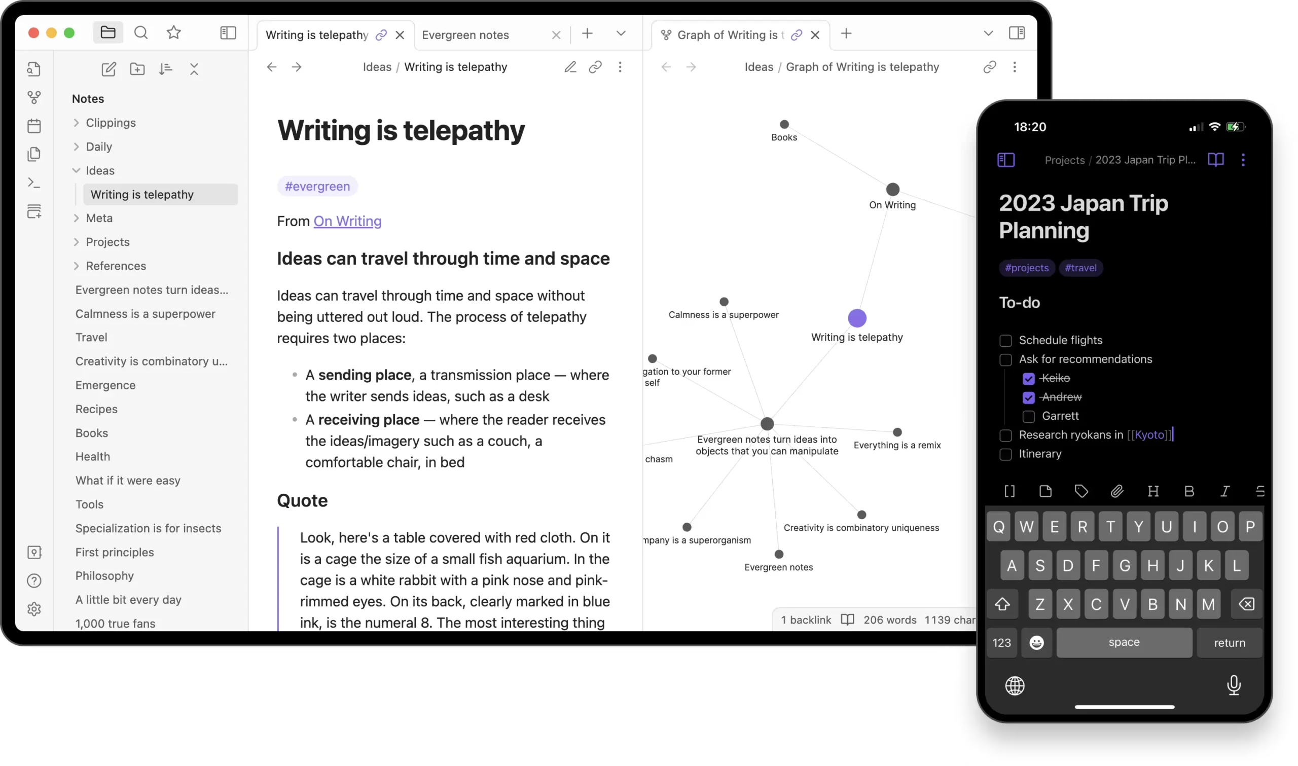 Obsidian AI note taking