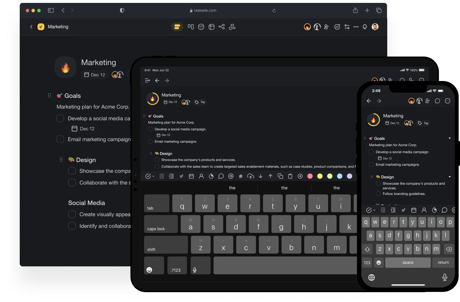 Taskade AI Note Taking